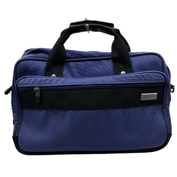 Briggs & Riley Travelware Duffle Carry On Bag Blue- No Strap Travel Vacation - Picture 1 of 11